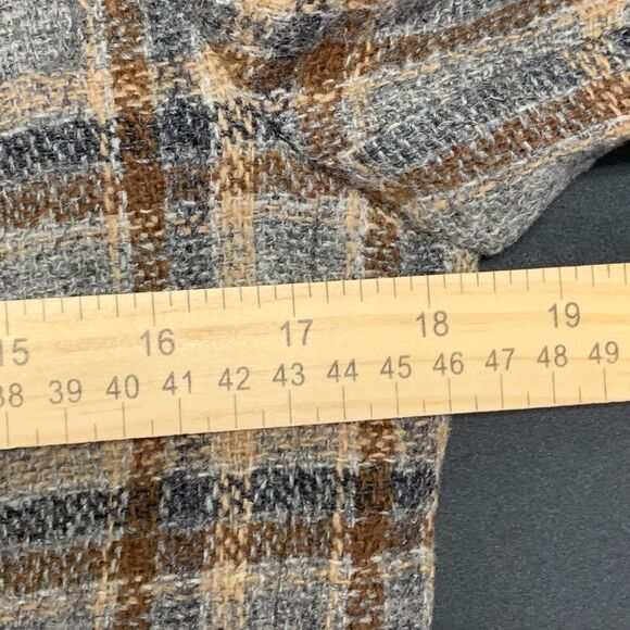 VTG Harrington Square Plaid Womens Blazer Wool Blend 70's Equestrian Boardroom 8 - Picture 11 of 13